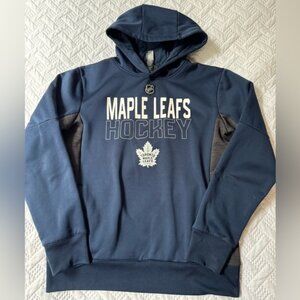 Maple Leafs Hockey NHL Drifit Youth XL Blue Grey Hoodie